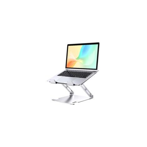 Support PC portable aluminium ventilé – Réglable ergonomique – Capacité 10 kg – Circulation d'air optimale – Léger et pliable (1/5)