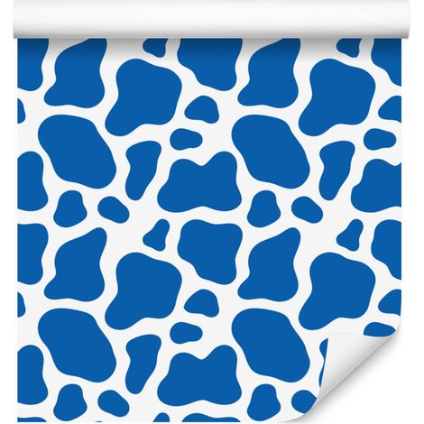 Papier peint à motifs de vaches bleu et azur pour salon et chambre 50x1000 cm (1/5)