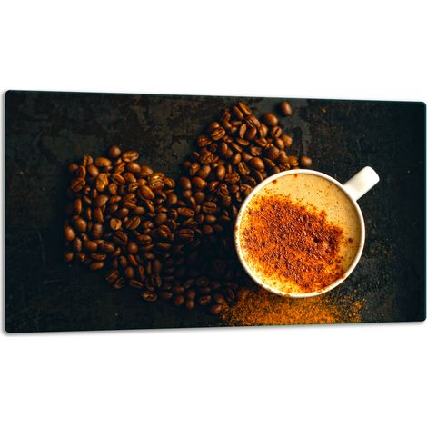 Tagliere del piatto di vetro 52x30 caff cuore (1/5)