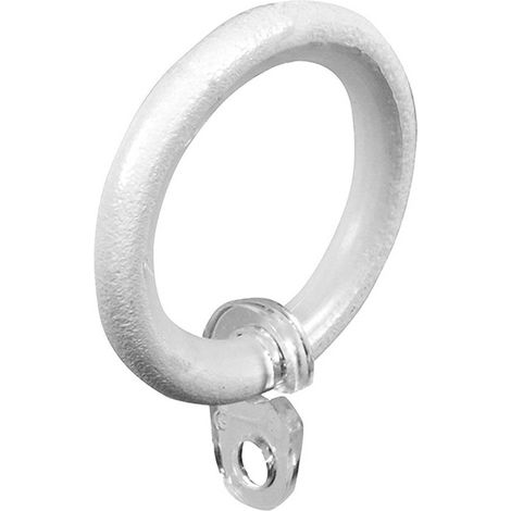 ANELLO PER SCORRITENDA col. bianco - Ø 20 mm cf. 8 pz