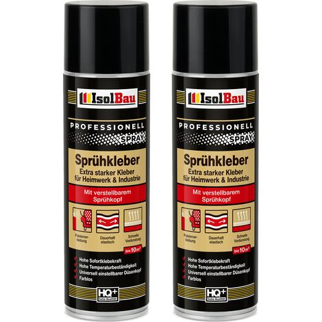 Colle en aérosol pour tissus d'ameublement IsolBau 2 x 500 ml (1/3)