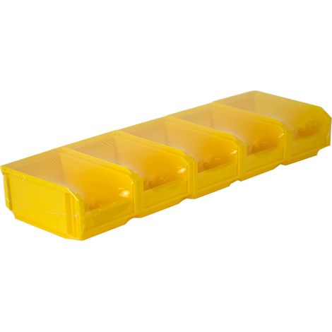 Lot de 5 Bacs European 1L Jaune avec Barre - 5015032