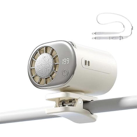 Ventilateur de taille portable avec clip de sécurité, climatiseur et affichage LED pour la maison, les voyages et le camping, mini ventilateurs rafraîchissants A (1/5)