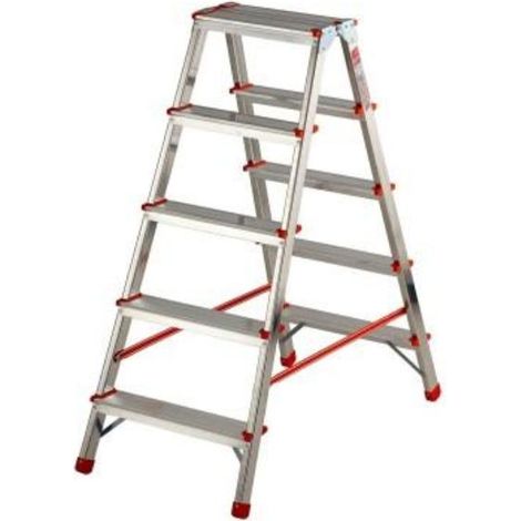 gierre-ba230-escalera de tijera de doble subida stylo (5 peldaños)