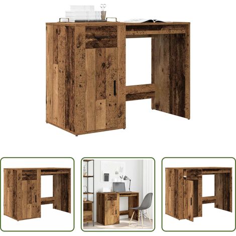 Bureau vieux bois - Bureau vieux bois 100x49x75 cm bois d'ingénierie (1/5)