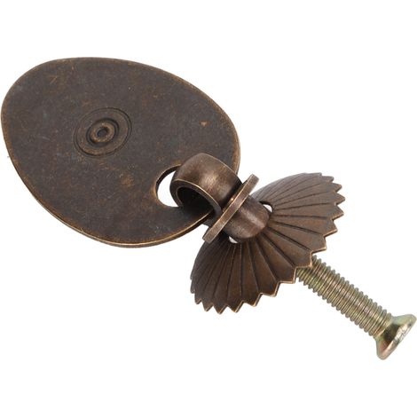 Poignées de tiroir vintage en laiton antirouille, forme graine de melon, pour meuble et coffret à bijoux, avec vis incluses. (1/5)