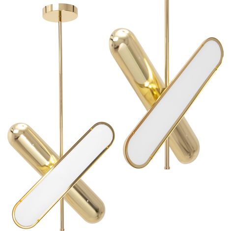 Pendant LED Lamp TOOLIGHT APP832-CP Gold 2-light points 24W 9,2x43,5x70cm (1/5)