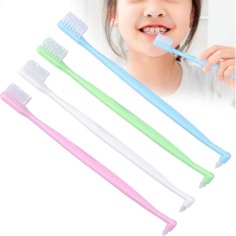 4PCS Orthodontic Toothbrush Double Ended Interspace Toothbrush for Braces Teeth Cleaning Toothbrush Braces Cleaning Brush (1/5)