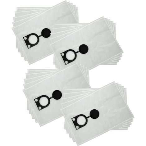 vhbw 20x sacchetto compatibile con Bosch GAS 35, GAS 35 AFC, GAS 35 L, GAS 35 M, GAS 35 SFC+ aspirapolvere - microfibra, 50cm x 33cm Bianco