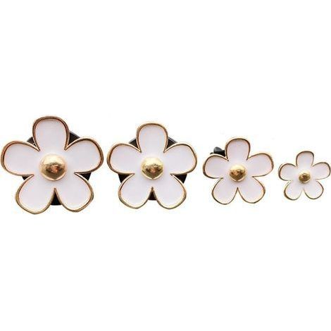 (Blanc,1,8/2,3/3 / 3,3 cm)de Marguerite,ACTOYS 8 Clips de Ventilation de FleurMarguerite Décoration,Accessoire Voiture Femme Interieur,émettraUn Parfum Agréable (1/5)