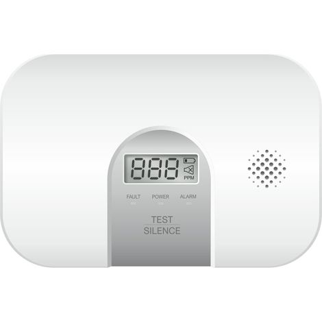 Kohlenmonoxid-Melder mit wechselbaren Batterien, 85dB Alarm, Display