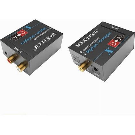 MaxTech - Convertitore Unidirezionale Audio Da Digitale Coassiale A Analogico L/r Maxtech Dk-201 - (1/4)