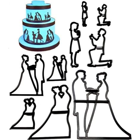 Zuckerpaste-Ausstecher für Hochzeiten (1/2)