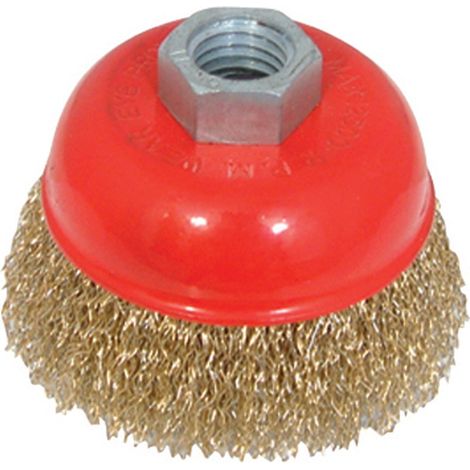 BROSSE BOISSEAU ACIER LAITONNÉ ONDULÉ 75 MM SILVERLINE 208542 (1/5)