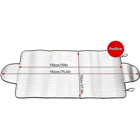 Pare-soleil pare-neige et pare-glace pour pare-brise avant et arrière de voiture (150 x 70 cm), accessoire extérieur auto (1/5)
