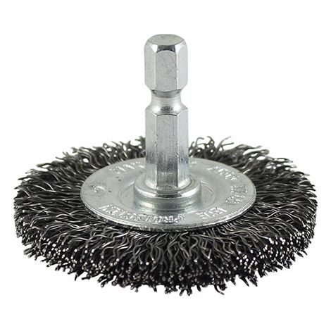 TIMCO Drill Wheel Brush Crimped Steel Wire - 75mm