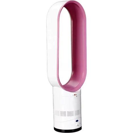 Nouveau ventilateur sans lame ventilateurs de tour d'air de refroidissement électrique avec télécommande Intelligent à faible bruit support de sol de 16 pouces-Rose (1/2)
