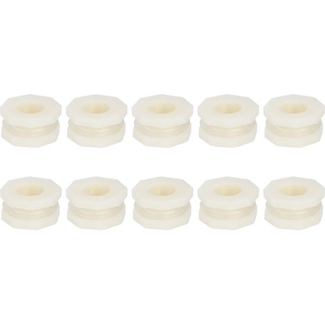 10 raccords adaptateurs G1/2 DN15 femelle mâle fileté pour aquariums, interface réservoir poissons (1/5)