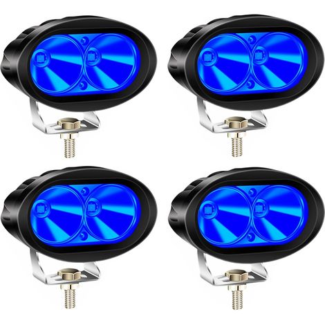 4x Gabelstaplerleuchten, blaue Sicherheitsleuchten, Lagerwarnleuchten, blauer Fahrzeugscheinwerfer für Gabelstapler und Baufahrzeuge, 12V-80V. (1/5)