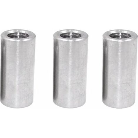 VURAHOME - Industrial  MANCHON FILETÉ M8  PACK 30  Manchon de raccordement femelle pour Tube acier Tige filetée Ecrou long rond  Manchon connecteur acier Raccord plomberie Reducteur de pression, (1/5)