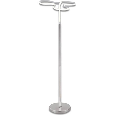 Lampadaire LED 166 cm design trèfle pied métal chromé - CLOVER (1/5)