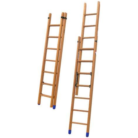 Holz Schiebeleiter 2x9 Sprossen, zu erreichende Höhe 3.76m - BCM2-250 (1/5)
