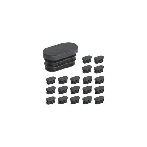 100 tappi in plastica, 15 x 30 mm, per tubi delle gambe dei mobili tappi ovali per fermi delle gambe delle sedie in plastica. - Crezuo