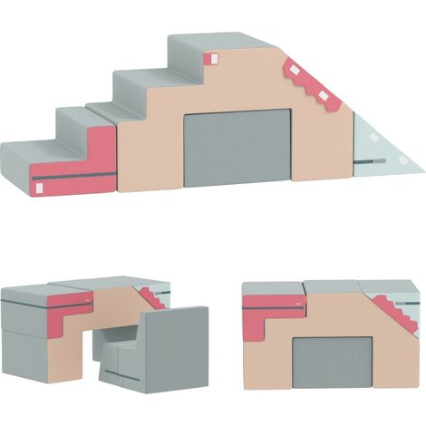 Set de 2 bloques de espuma para escalada infantil en polipiel multicolor (1/5)