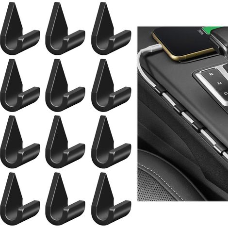 12 Clips Câble Voiture Sans Colle, Supports Fins pour Dashcam (1/5)