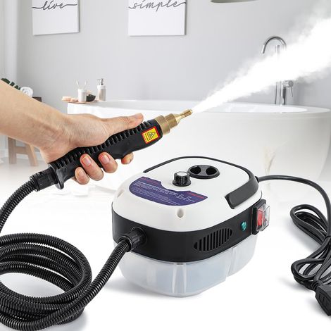 Nettoyeur à Vapeur Réglable à Main Portable 220V 2500W Nettoyeur Vapeur à Haute Pression, avec 1L Grande Capacité, 3 Brosses d'une Heure, Échauffement de 30″, pour Cuisine Fenêtres (1/5)
