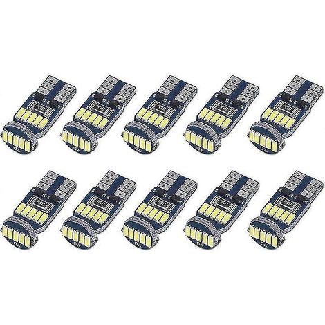Fehlerfreie T10 W5W LED-Lampen (15 Stück SMD 4014) für Autos, 194 168 2825, weiß 6000K, für Innenbeleuchtung, Kofferraum, Kennzeichenbeleuchtung, linke Positionsleuchte. (1/5)