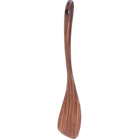 Spatule en bois, pelle à poêle antiadhésive à long manche, accessoires de cuisine (1/5)