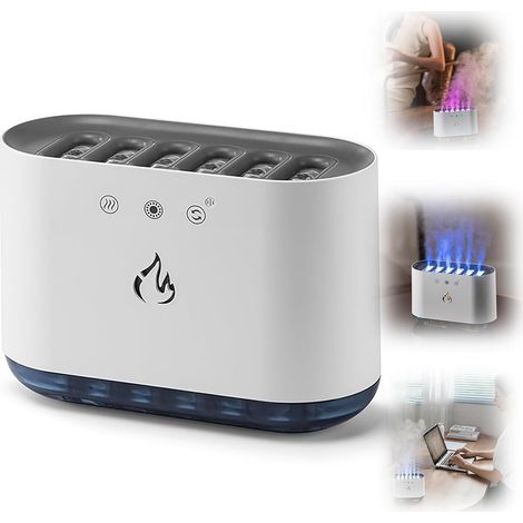 Humidificateur d'air avec Flamme 3D, 7 Diffuseurs D'air Colorés Contre L'incendie de L'air Essentiel Protection Ultrasonique (1/5)