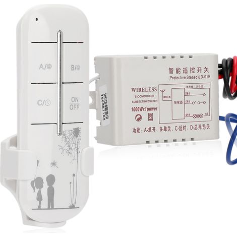 220-V-1-Kanal-Funkfernbedienung zur Wandmontage für smarte Lampen, Empfänger und Sender (1/5)