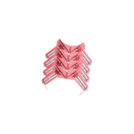 Litzee – Set di 4 morsetti angolari per legno – Alluminio antiruggine – Campo di serraggio 77 mm – Angolo di 90° per cornici e acquari - Crezuo