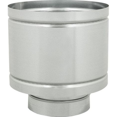 Fumaiolo terminale a botte 4 venti zincato base tonda f femmina 250mm (1/2)