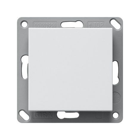 GIRA 242127 ÉMETTEUR MURAL SANS BATTERIE, 1 COMPARTIMENT SYSTEM 55 BLANC PUR MAT