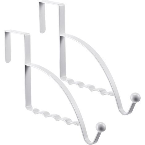 (Blanc) 2 crochets de porte, supports de porte robustes (1/5)
