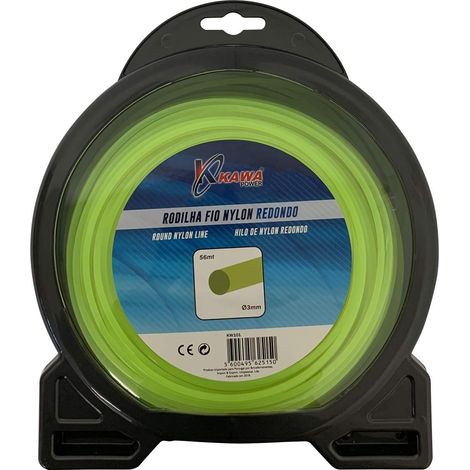 Kawapower Hilo de nylon redondo 3 mm 56 m (1/2)