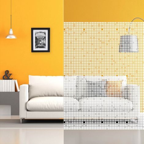 DIMEXACT - Film décoratif adhésif à carreaux blancs 3D - 152 cm x 2 m - En Rouleau (1/4)