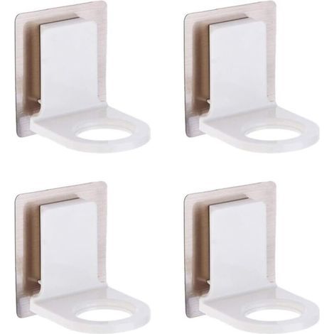 Set of 4 Shower Gel Bottle Holders, Self-Adhesive Wall-Mounted Shampoo Dispenser Hooks for Kitchen, Bathroom, and Toilet (1/5)
