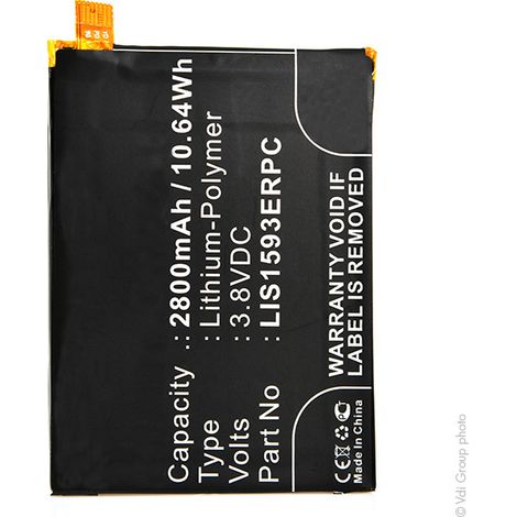 NX - Batterie téléphone, smartphone, GSM pour Sony 3.8V 2800mAh - 1294-124912941249LIS (1/3)