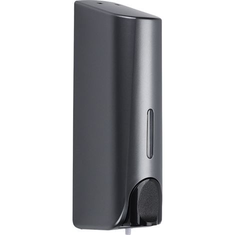 Soap dispenser for shower gel, shampoo, conditioner, wall-mounted, 350 ml, single head - Gun gray (1/5)