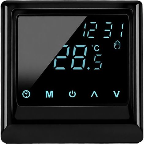 Thermostat intelligent WiFi 16A, contrôle température numérique, programmation hebdo chauffage sol électrique, écran tactile LED, pour maison école bureau hôtel (1/5)