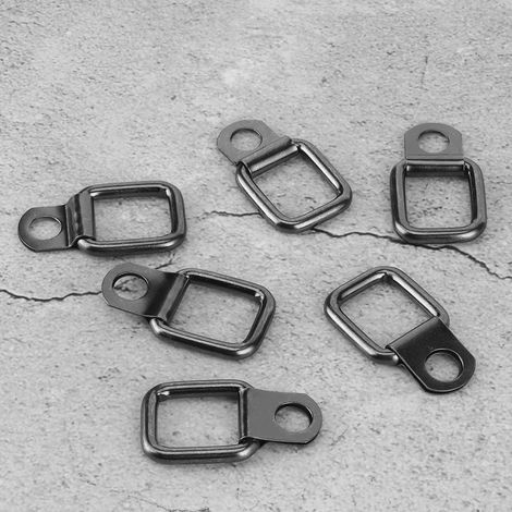 Lot de 6 anneaux d'arrimage pliables de rechange compatibles avec Jeep Wrangler 2007-2017 (1/4)