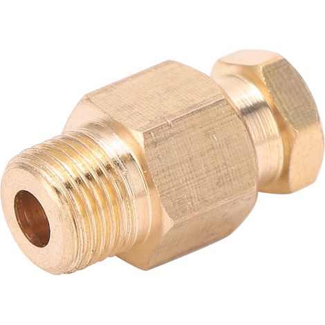 Raccord de tuyau d'huile en laiton, adaptateur droit pour conduit en nylon, cuivre ou aluminium PD618 (1/5)