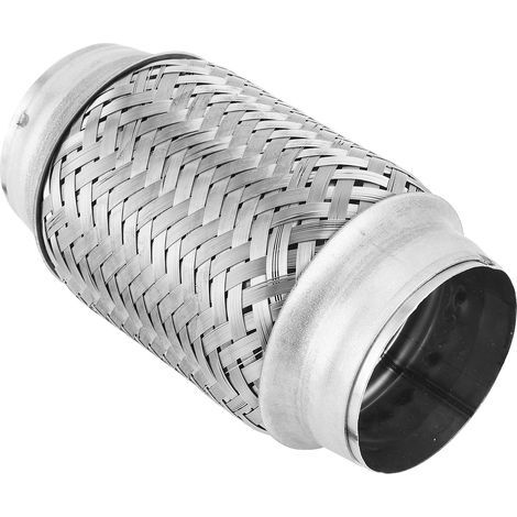2,5 x 6 Zoll gewelltes, flexibles Auspuffrohr aus Edelstahl, universelle Dichtung (1/5)