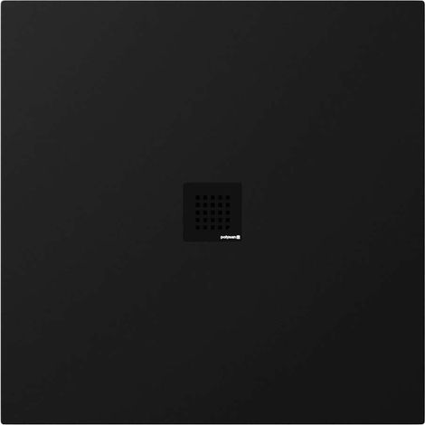 Polysan Tre - Plato de ducha Neca de 90x90 cm, negro mate 84300.21 (1/5)