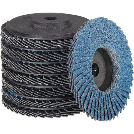 Jeu de 8 disques abrasifs, 76 mm, grains 40/60/80/120, pour métal, acier et bois (1/5)
