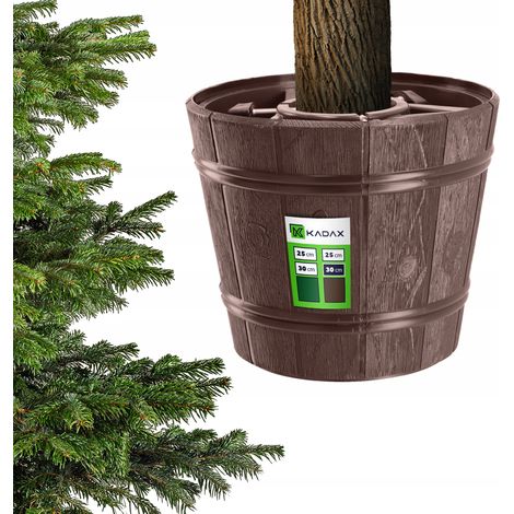 KADAX Weihnachtsbaumständer, Christbaumständer aus Kunststoff, Tannenbaumständer in zwei Farbversion